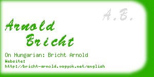 arnold bricht business card